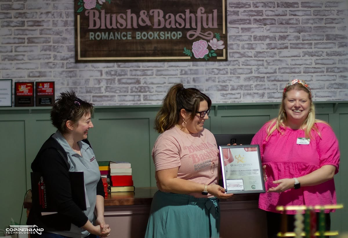Blush & Bashful Romance Bookshop Receives the March 2026 Quality Service Award