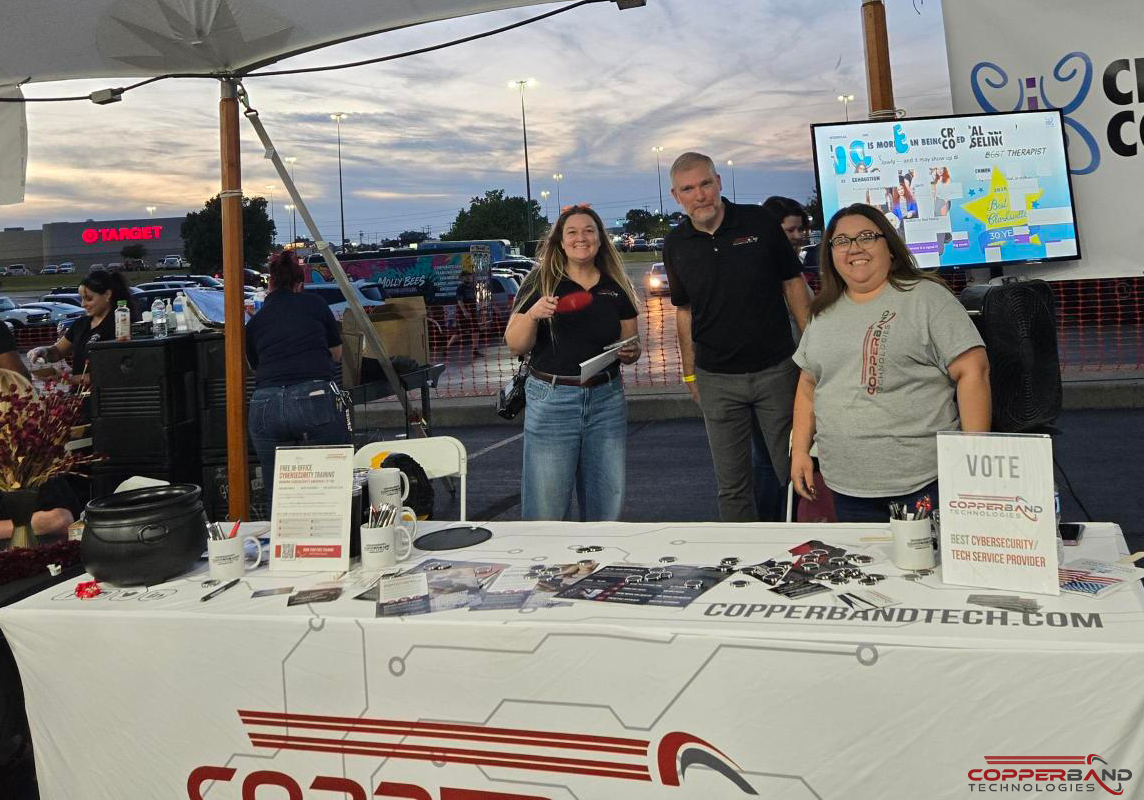 The Copperband Technologies booth at Best of Clarksville 2026 at Governor's Square Mall